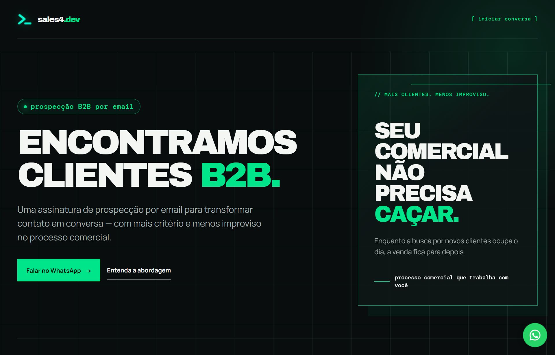 Print do site Sales4.dev no computador